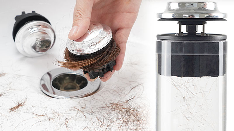 Pressdrain按壓快速剪斷堵塞的毛髮讓浴室排水孔更輕鬆清理 486先生